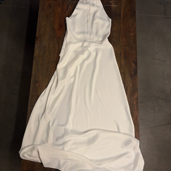 🤍 WAYF Ivory High-Neck Maxi Gown – Size Small - Picture 5 of 6